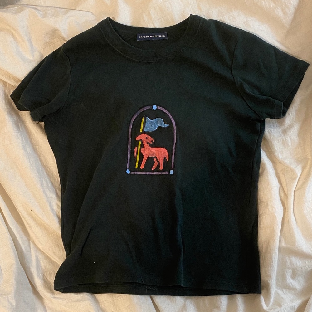 Brandy Baby tee with hand painted lamb